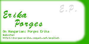 erika porges business card